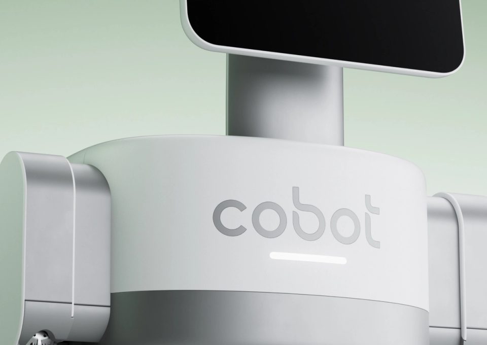 Cobot's collaborative robot carrying the brand More Air designed